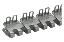 Flexco 54592 Alligator Size RS187 Fasteners, Steel, 24" Belt Width, 3/16-1/4" Belt Thickness, .203" Hinge Pin Diameter, Nylon Covered Steel Cable, 35 kN/m Rating